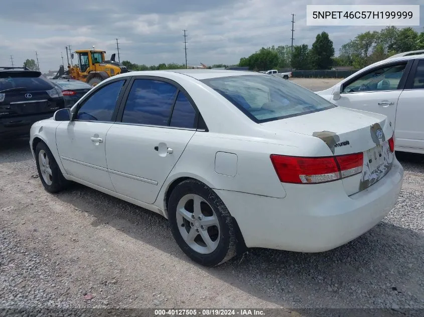 2007 Hyundai Sonata Gls VIN: 5NPET46C57H199999 Lot: 40127505