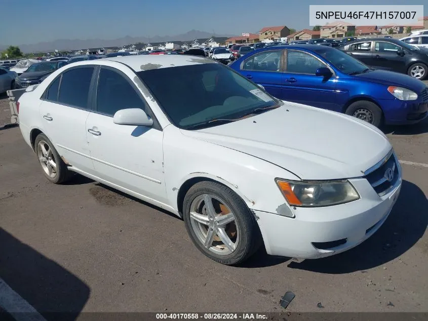 5NPEU46F47H157007 2007 Hyundai Sonata Limited/Se V6