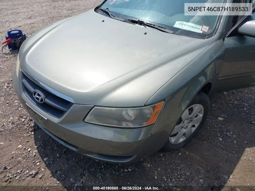 5NPET46C87H189533 2007 Hyundai Sonata Gls