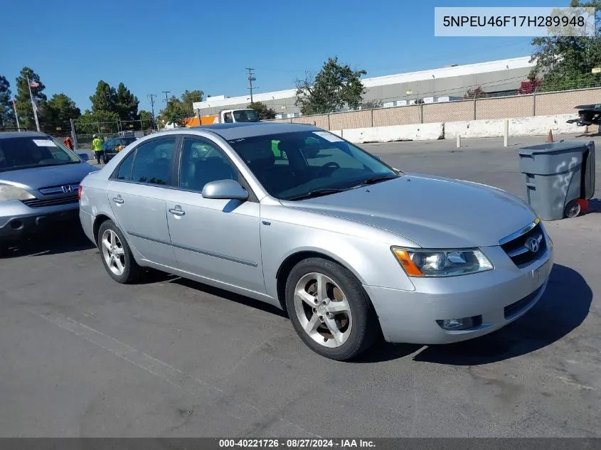 2007 Hyundai Sonata Limited/Se V6 VIN: 5NPEU46F17H289948 Lot: 40221726