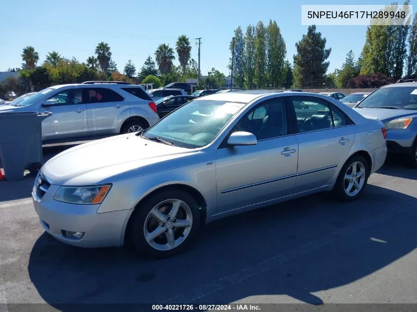 2007 Hyundai Sonata Limited/Se V6 VIN: 5NPEU46F17H289948 Lot: 40221726