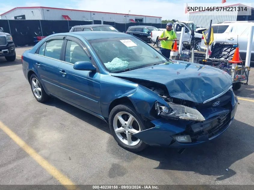 2007 Hyundai Sonata Limited/Se V6 VIN: 5NPEU46F57H221314 Lot: 40238158