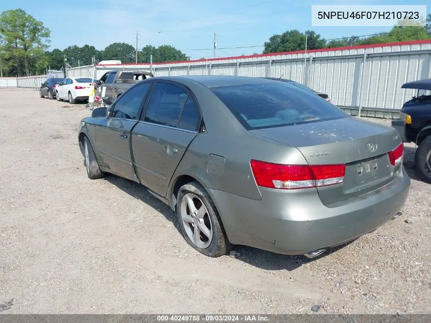 5NPEU46F07H210723 2007 Hyundai Sonata Limited/Se V6