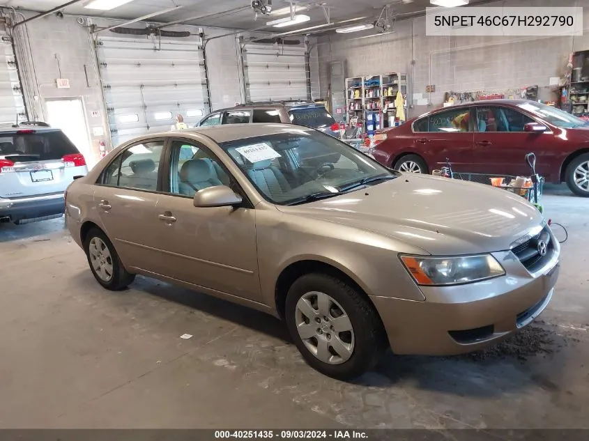 5NPET46C67H292790 2007 Hyundai Sonata Gls