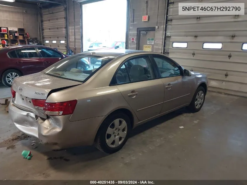 2007 Hyundai Sonata Gls VIN: 5NPET46C67H292790 Lot: 40251435