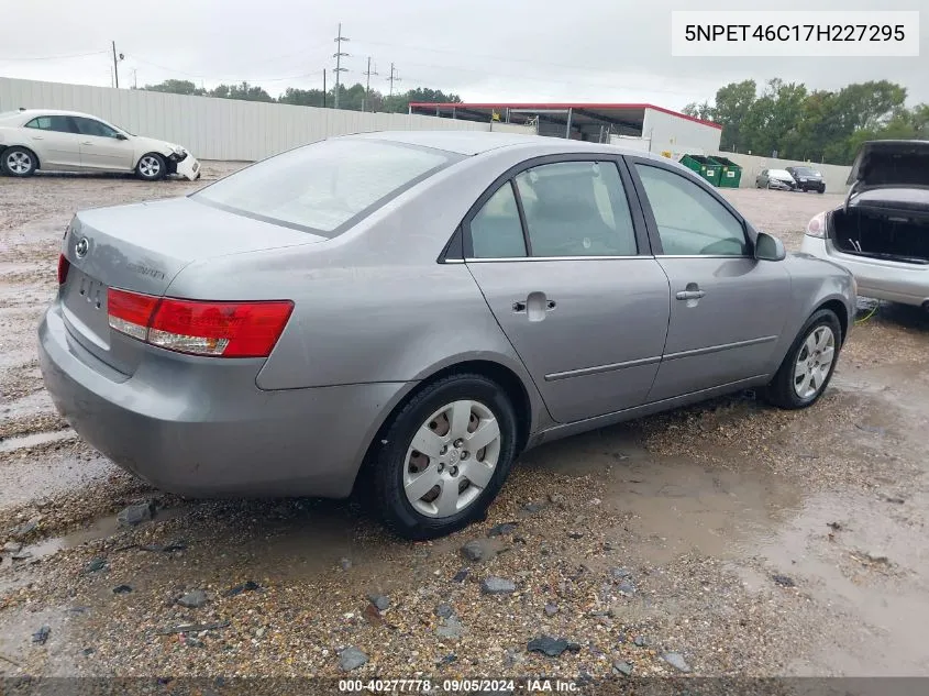 2007 Hyundai Sonata Gls VIN: 5NPET46C17H227295 Lot: 40277778