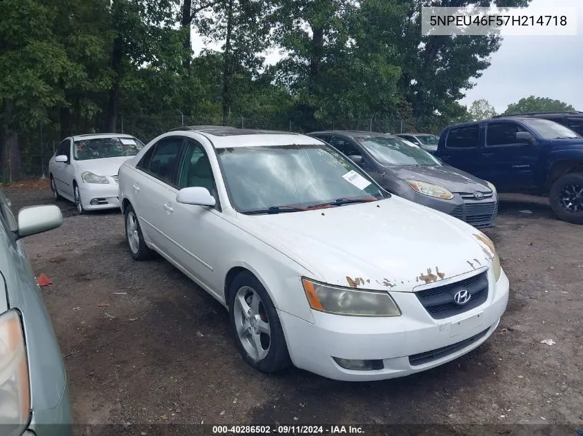 2007 Hyundai Sonata Limited/Se V6 VIN: 5NPEU46F57H214718 Lot: 40286502