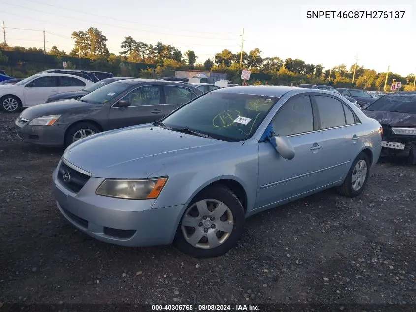 2007 Hyundai Sonata Gls VIN: 5NPET46C87H276137 Lot: 40305768