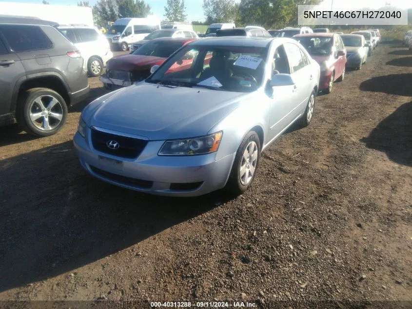 2007 Hyundai Sonata Gls VIN: 5NPET46C67H272040 Lot: 40313288