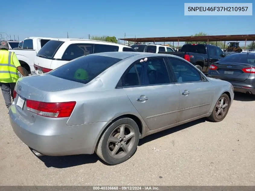 5NPEU46F37H210957 2007 Hyundai Sonata Limited/Se V6