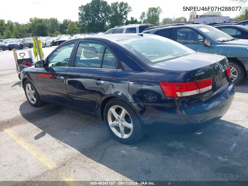 5NPEU46F07H288077 2007 Hyundai Sonata Limited/Se V6