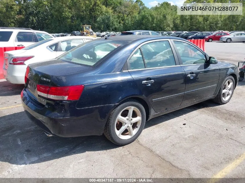 5NPEU46F07H288077 2007 Hyundai Sonata Limited/Se V6