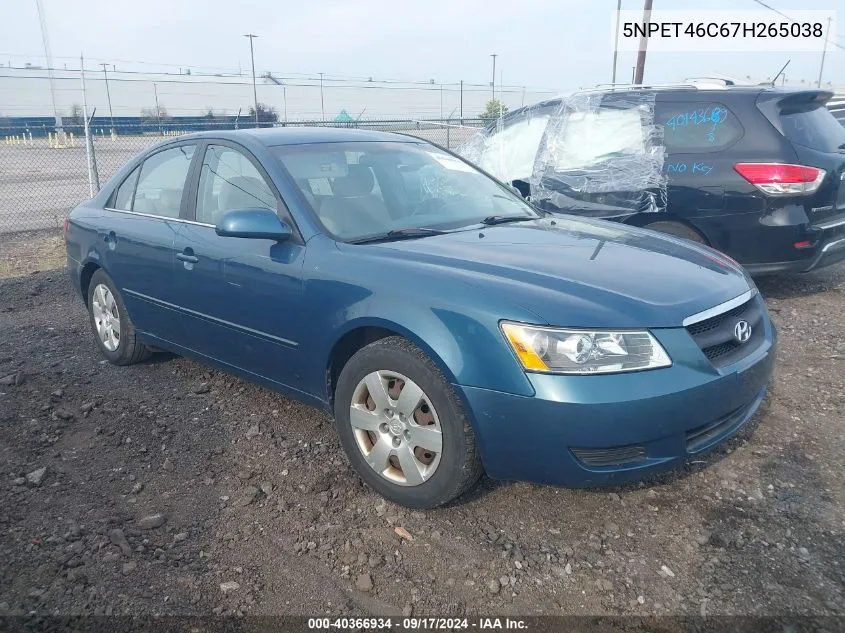 5NPET46C67H265038 2007 Hyundai Sonata Gls