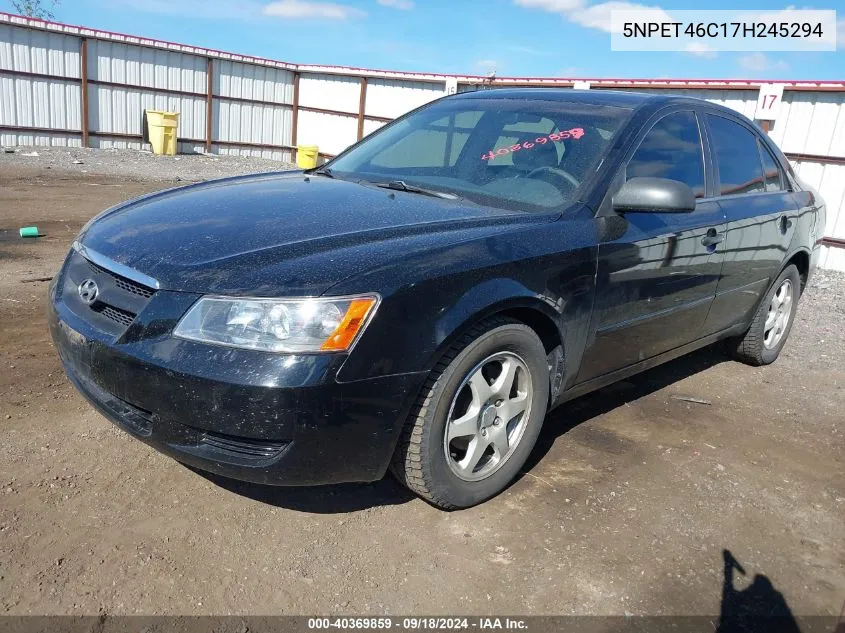 2007 Hyundai Sonata Gls VIN: 5NPET46C17H245294 Lot: 40369859