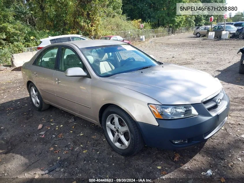 5NPEU46F67H208880 2007 Hyundai Sonata Limited/Limited W/Xm/Se V6