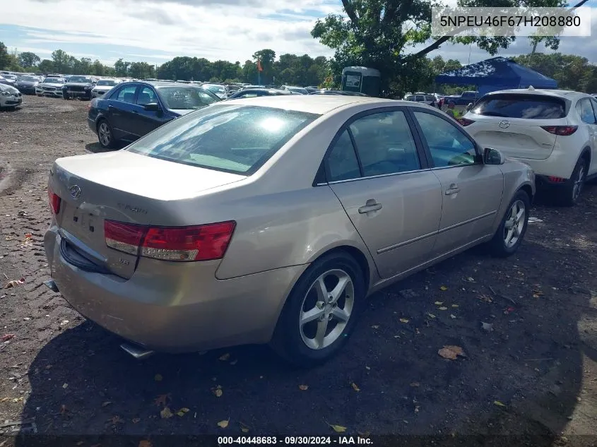 2007 Hyundai Sonata Limited/Limited W/Xm/Se V6 VIN: 5NPEU46F67H208880 Lot: 40448683