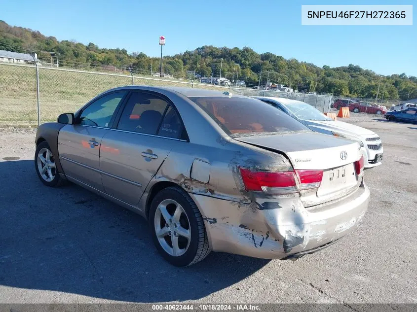 2007 Hyundai Sonata Limited/Se V6 VIN: 5NPEU46F27H272365 Lot: 40623444