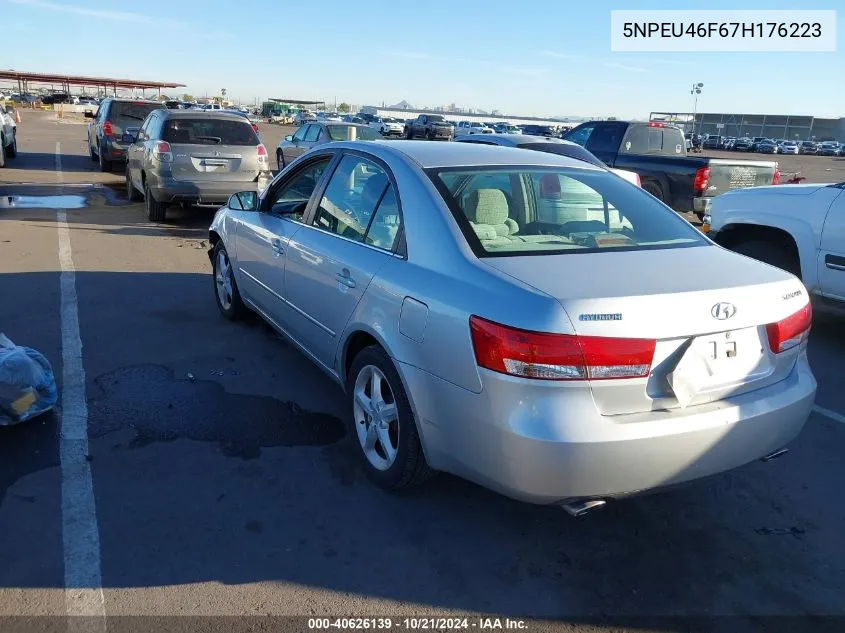 5NPEU46F67H176223 2007 Hyundai Sonata Se/Limited