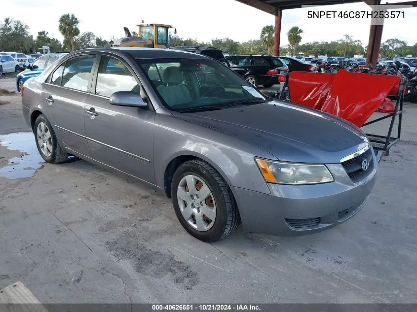 5NPET46C87H253571 2007 Hyundai Sonata Gls