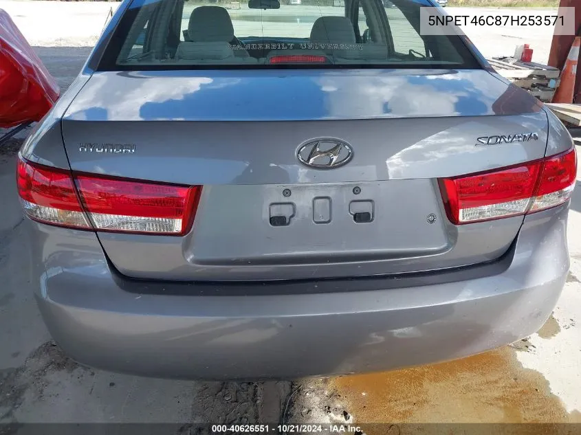 5NPET46C87H253571 2007 Hyundai Sonata Gls