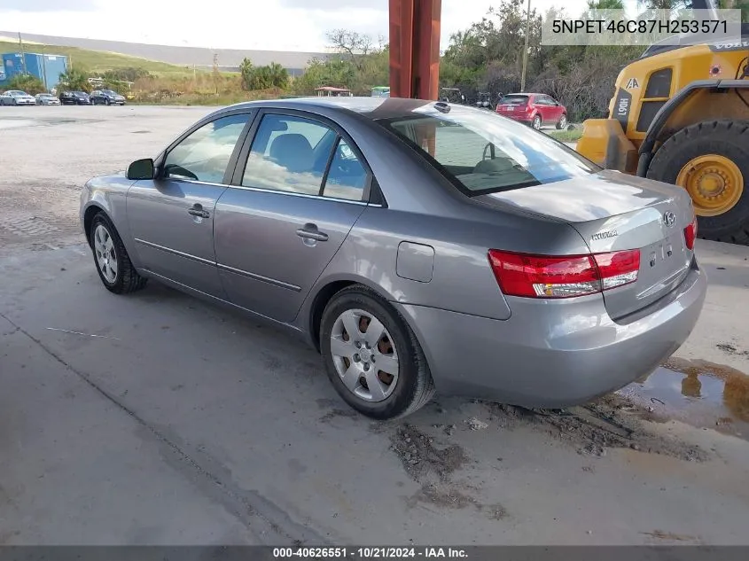 2007 Hyundai Sonata Gls VIN: 5NPET46C87H253571 Lot: 40626551