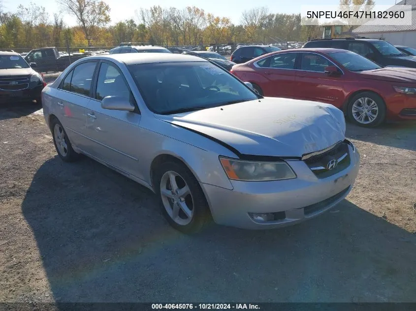 5NPEU46F47H182960 2007 Hyundai Sonata Se/Limited