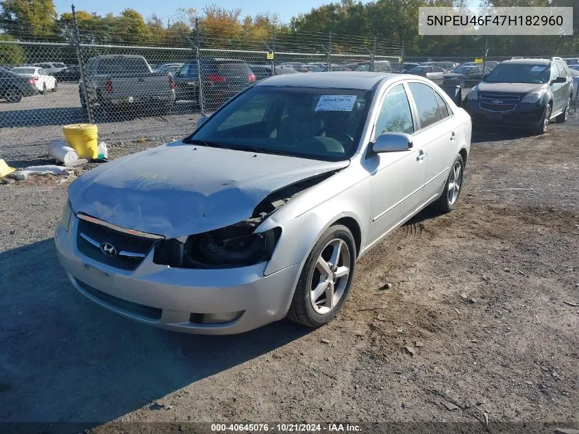 5NPEU46F47H182960 2007 Hyundai Sonata Se/Limited