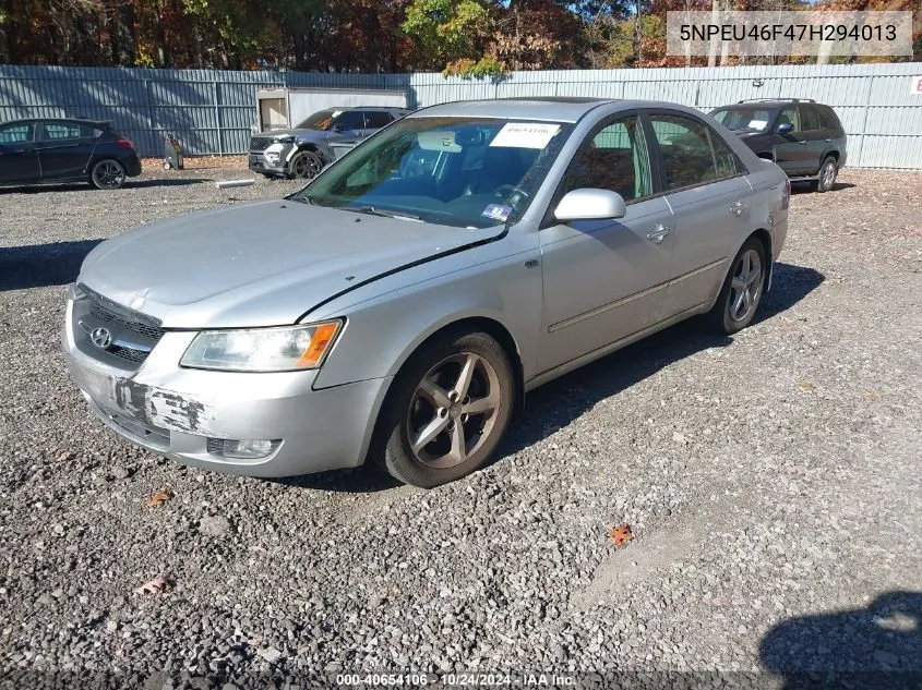 2007 Hyundai Sonata Limited/Se V6 VIN: 5NPEU46F47H294013 Lot: 40654106