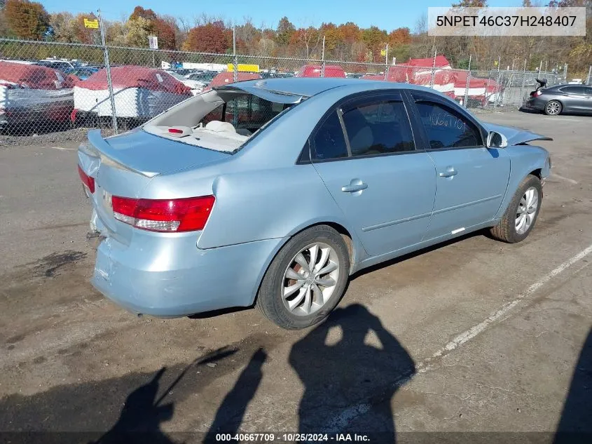 2007 Hyundai Sonata Gls VIN: 5NPET46C37H248407 Lot: 40667709