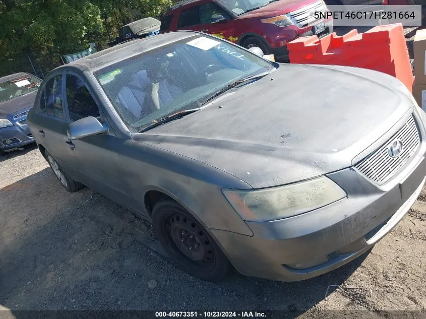 2007 Hyundai Sonata Gls VIN: 5NPET46C17H281664 Lot: 40673351