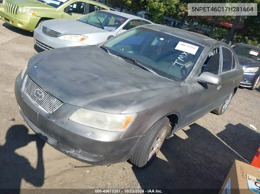 2007 Hyundai Sonata Gls VIN: 5NPET46C17H281664 Lot: 40673351