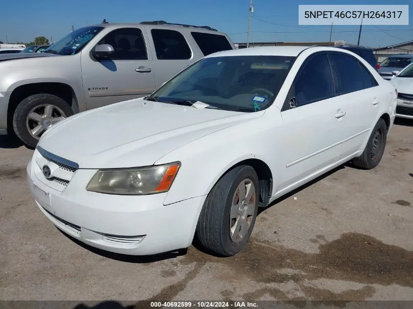 5NPET46C57H264317 2007 Hyundai Sonata Gls