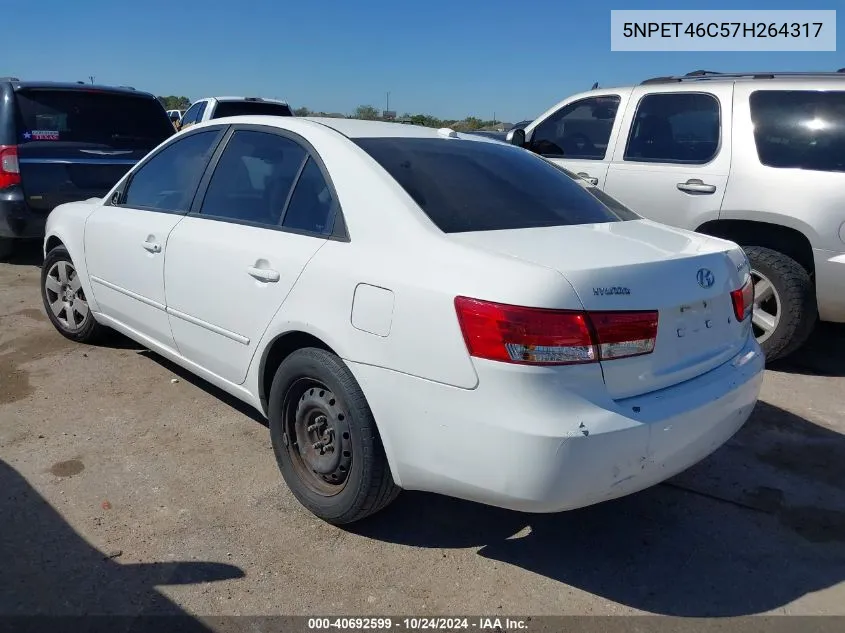 5NPET46C57H264317 2007 Hyundai Sonata Gls