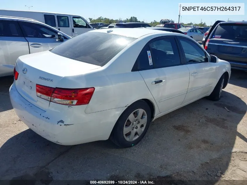 5NPET46C57H264317 2007 Hyundai Sonata Gls