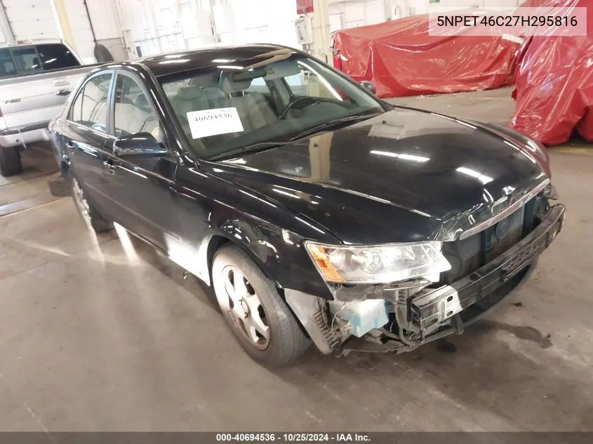 2007 Hyundai Sonata Gls VIN: 5NPET46C27H295816 Lot: 40694536