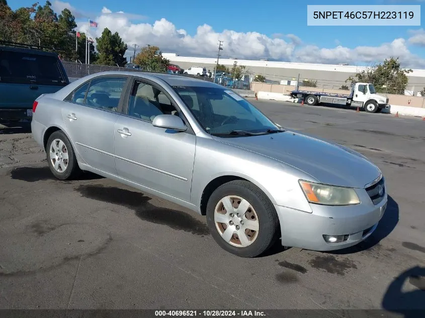 2007 Hyundai Sonata Gls VIN: 5NPET46C57H223119 Lot: 40696521