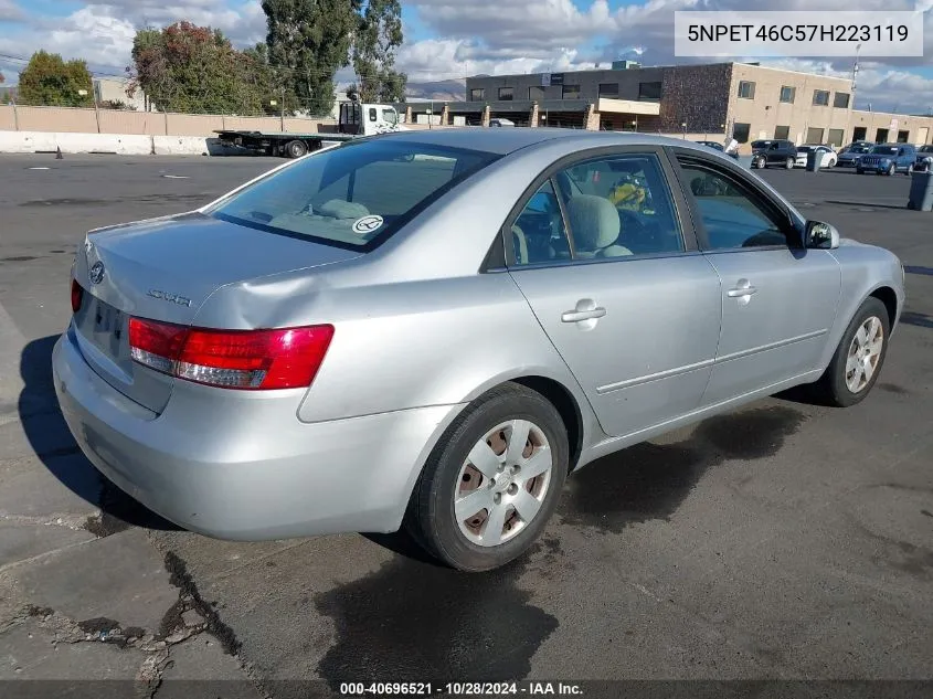 2007 Hyundai Sonata Gls VIN: 5NPET46C57H223119 Lot: 40696521