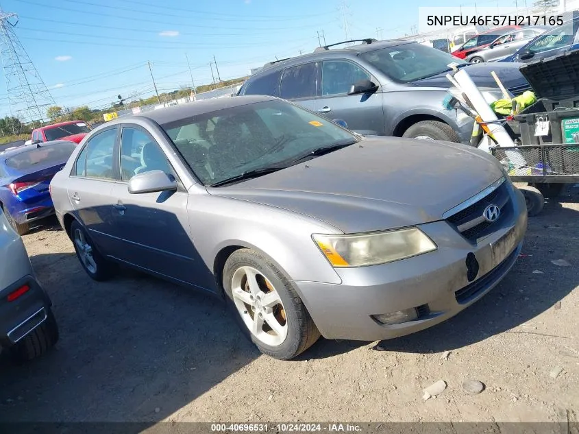 2007 Hyundai Sonata Limited/Se V6 VIN: 5NPEU46F57H217165 Lot: 40696531