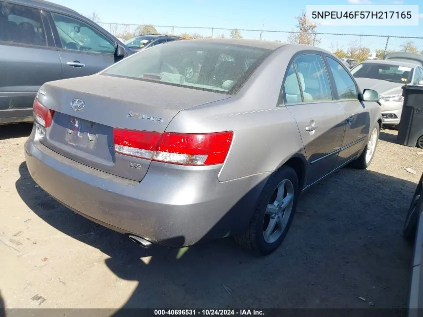 2007 Hyundai Sonata Limited/Se V6 VIN: 5NPEU46F57H217165 Lot: 40696531