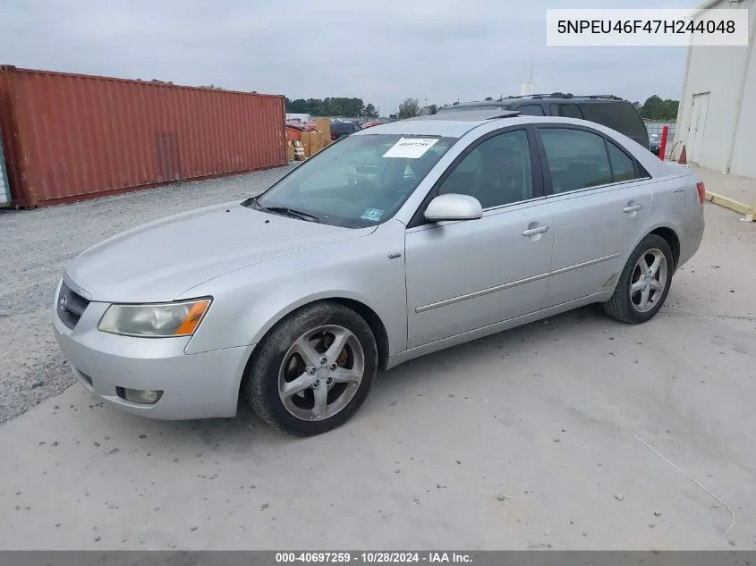 2007 Hyundai Sonata Limited/Se V6 VIN: 5NPEU46F47H244048 Lot: 40697259