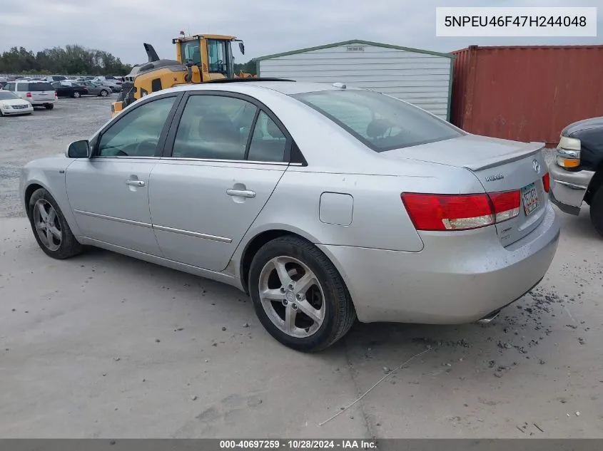 2007 Hyundai Sonata Limited/Se V6 VIN: 5NPEU46F47H244048 Lot: 40697259