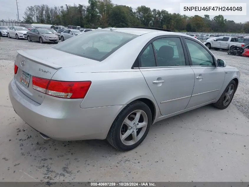 2007 Hyundai Sonata Limited/Se V6 VIN: 5NPEU46F47H244048 Lot: 40697259