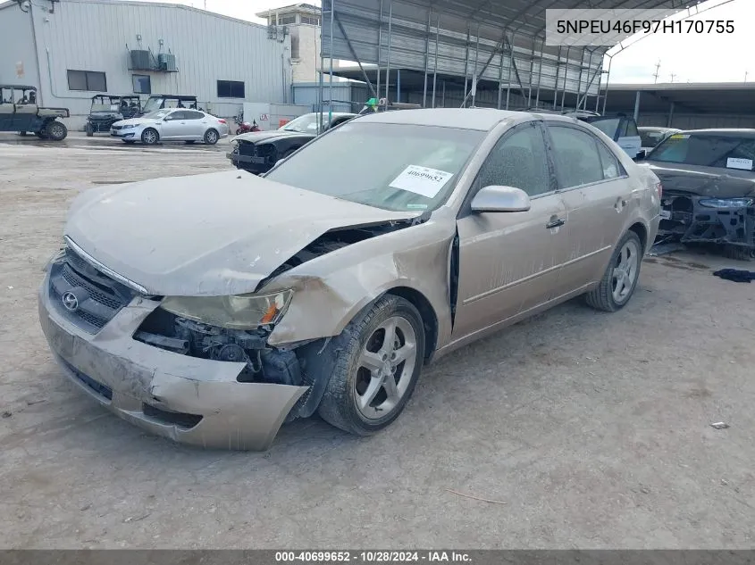 2007 Hyundai Sonata Limited/Se V6 VIN: 5NPEU46F97H170755 Lot: 40699652