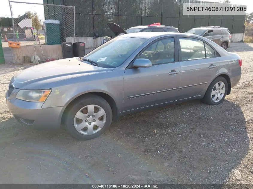 2007 Hyundai Sonata Gls VIN: 5NPET46C87H291205 Lot: 40718186