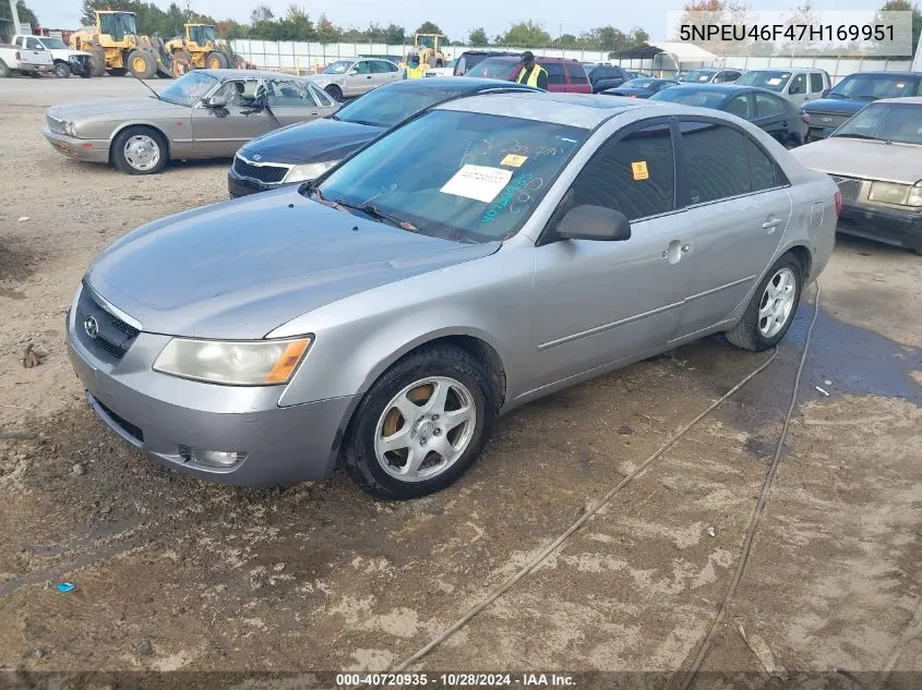 2007 Hyundai Sonata Limited/Se V6 VIN: 5NPEU46F47H169951 Lot: 40720935