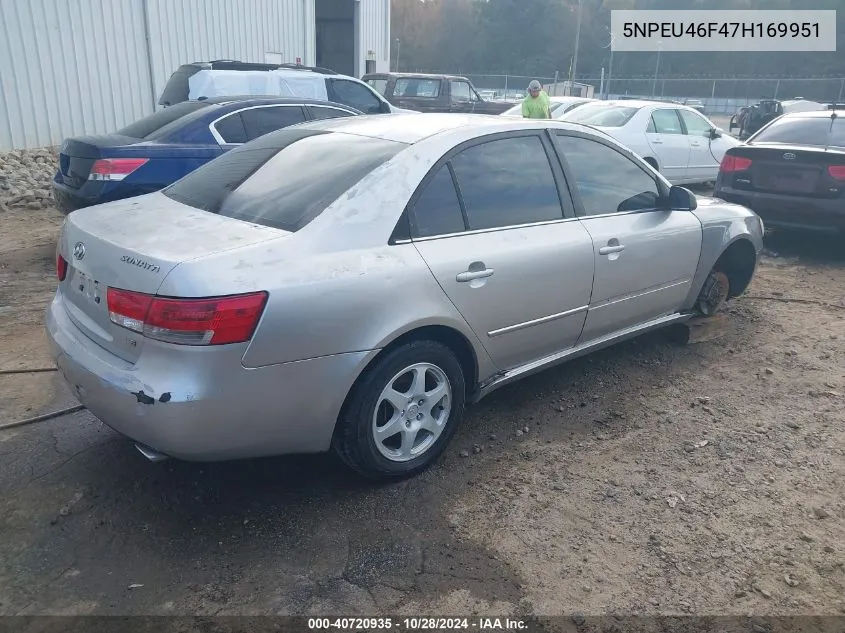 2007 Hyundai Sonata Limited/Se V6 VIN: 5NPEU46F47H169951 Lot: 40720935