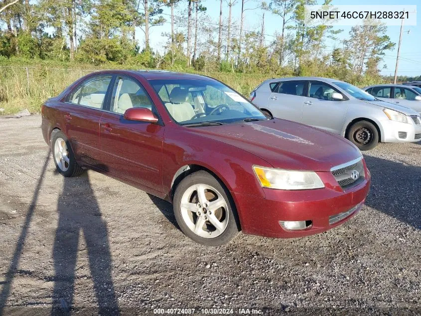 2007 Hyundai Sonata Gls VIN: 5NPET46C67H288321 Lot: 40724087