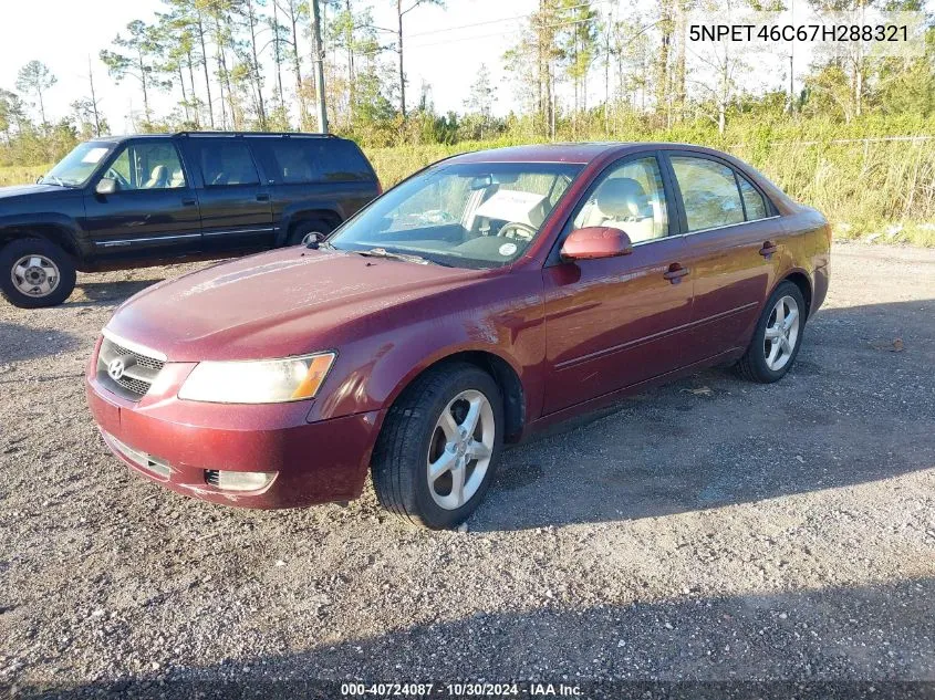 2007 Hyundai Sonata Gls VIN: 5NPET46C67H288321 Lot: 40724087