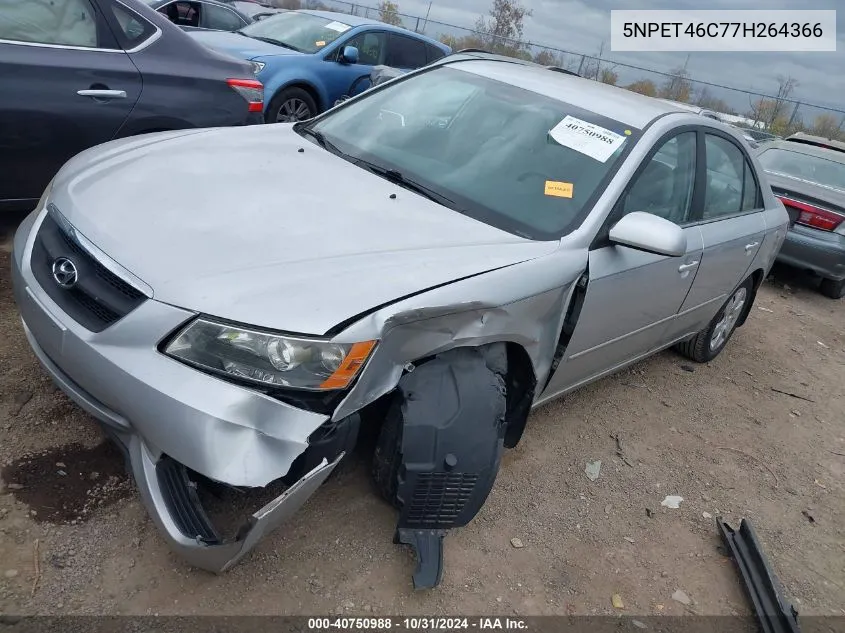 2007 Hyundai Sonata Gls VIN: 5NPET46C77H264366 Lot: 40750988