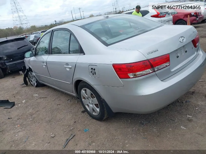 2007 Hyundai Sonata Gls VIN: 5NPET46C77H264366 Lot: 40750988